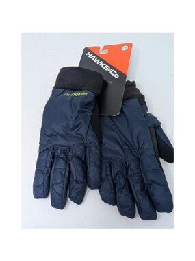 HAWKE & CO. lightweight Nylon Patterned Gloves In navy S/M